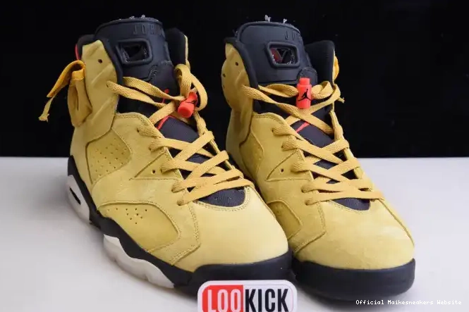 Official Maikesneakers X AIR JORDAN 6 TRAVIS YELLOW SCOTT CN1084-300 0525